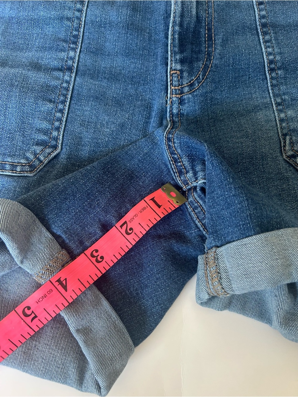 Maurices Blue Rolled Hem Denim Shorts Women’s Size 10 - Picture 7 of 8